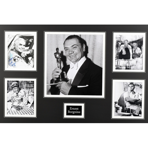 81 - Ernest Borgnine Unique Signed Photo Presentation