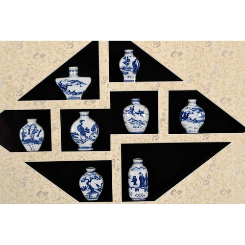 40 - Framed Set of Porcelain Vases