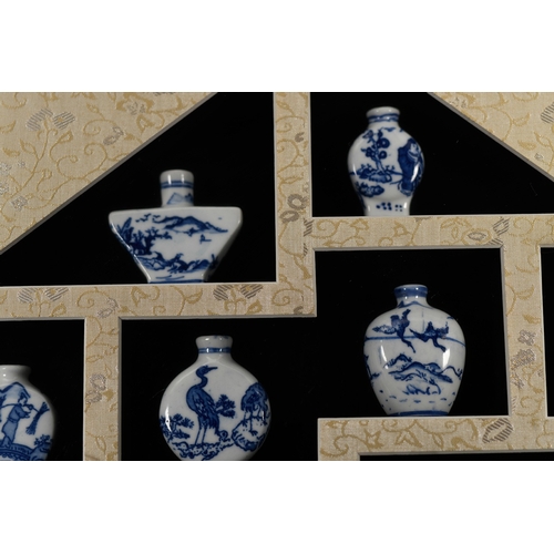 40 - Framed Set of Porcelain Vases