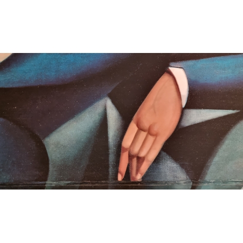 55 - Very Large Hand Embellished Canvas (Tamara De Lempicka)