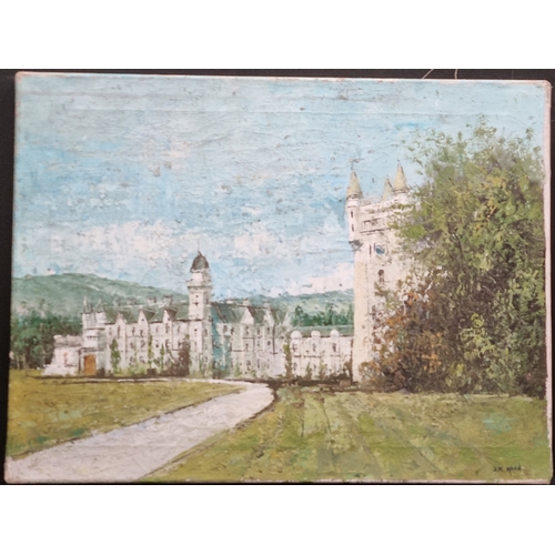 108 - Original oil on Canvas by J. K. Mann (Balmoral Castle)