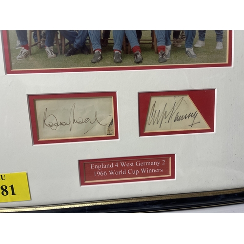 10 - 1966 World Cup winners team signatures including Alf Ramsay