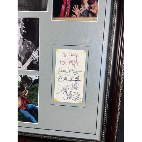 17 - Rolling Stones superb framed ART presentation with the bands original signatures