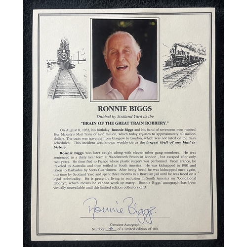 236 - RONNIE BIGGS signed limited edition