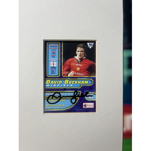 258 - David Beckham original signed football card