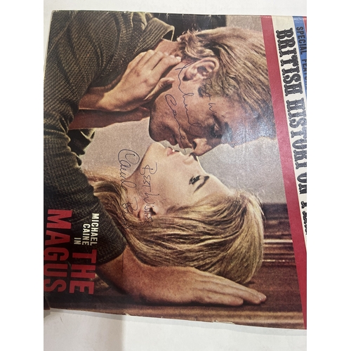 29 - Michael Caine signed magazine cover also with Candice Bergen signature