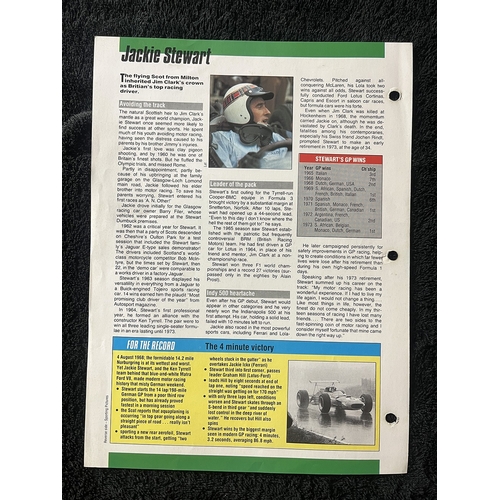 307 - Jackie Stewart signed motor sport magazine page