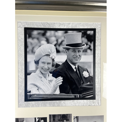 314 - Queen Elizabeth & Prince Philip original signatures in rare framed Art Presentation