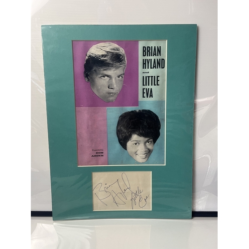 328 - Brian Hyland & Little Eva vintage signatures