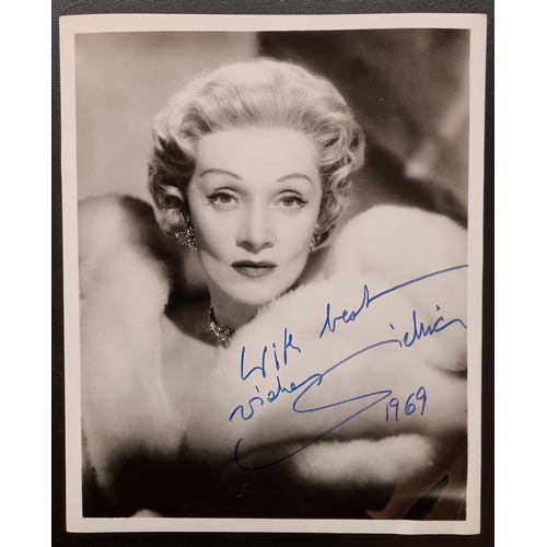 330 - MARLENE DIETRICH Signed photograph dated 1969