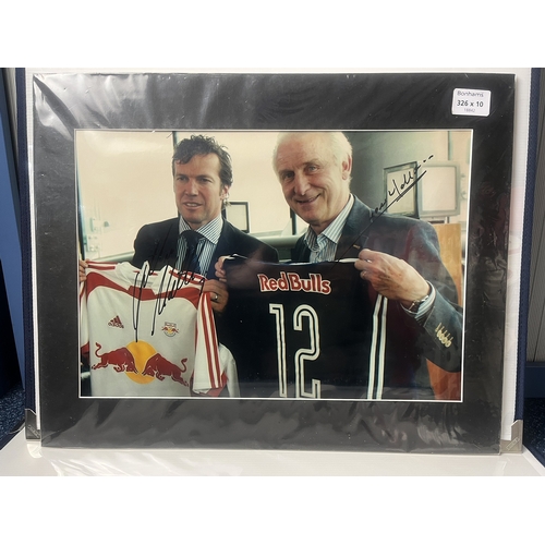 352 - Lothar Matteus & Giovanni Trapattoni signed 10x8 photograph