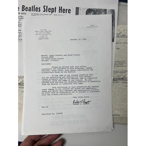 37 - Beatles authentic bedsheet samples certificated from 1964