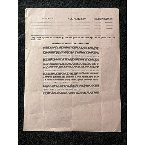 67 - An entertainment contract signed by Jerry Lee Lewis 1967