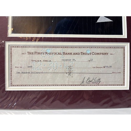 81 - Paul Getty cheque signed 1943