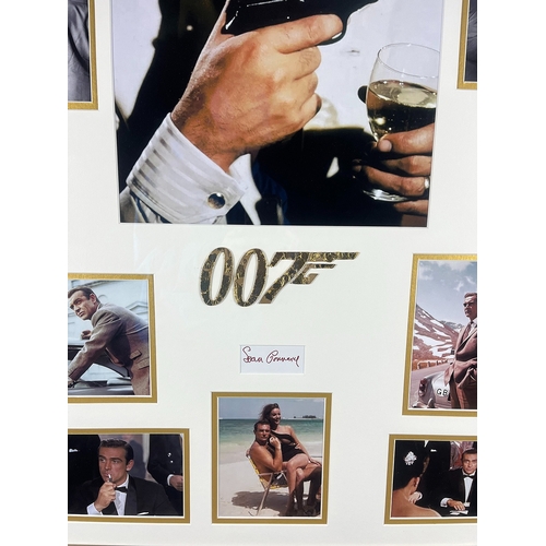1 - Sean Connery original signature framed Art memorabilia display with 24ct gold leaf 007