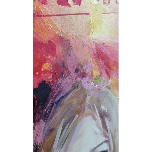 121 - Giuliano Trombini, Original Oil on Canvas, “Alone at the Bar”
