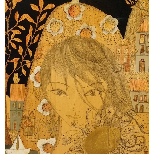 127 - Michi Sgobino Mixed Media Lacquer Panel