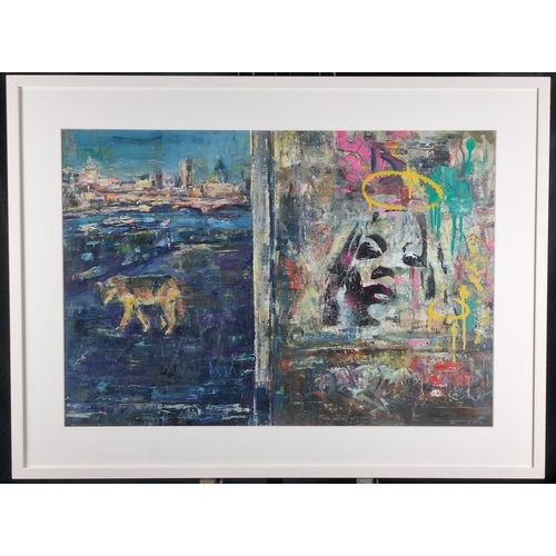 136 - Norrie Harman, Original Oil on Primed Fabriano Paper. 