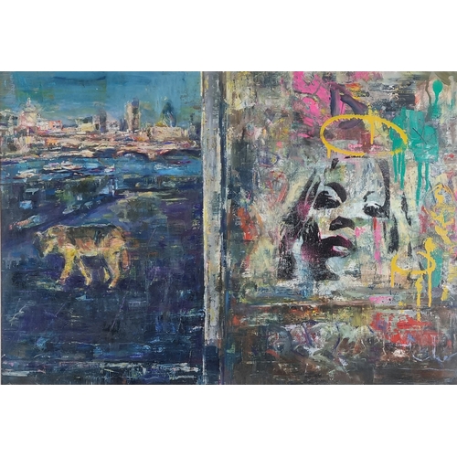 136 - Norrie Harman, Original Oil on Primed Fabriano Paper. 
