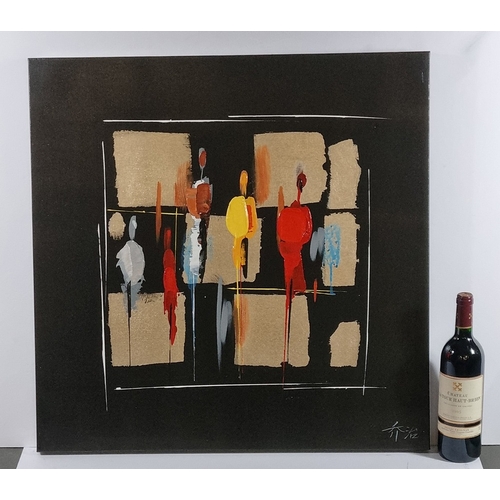 143 - Modern Abstract Painting on Box Canvas