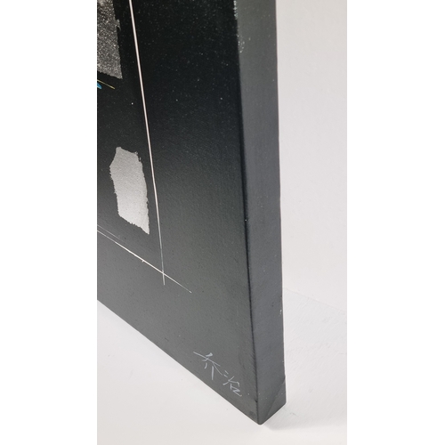 143 - Modern Abstract Painting on Box Canvas