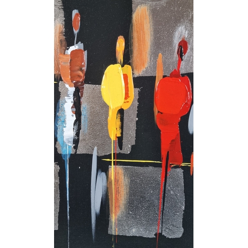 143 - Modern Abstract Painting on Box Canvas