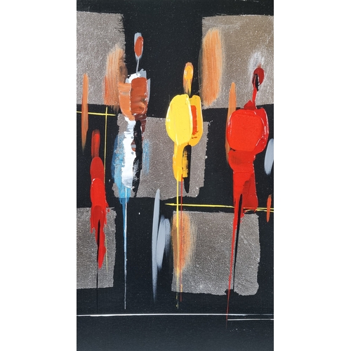 143 - Modern Abstract Painting on Box Canvas