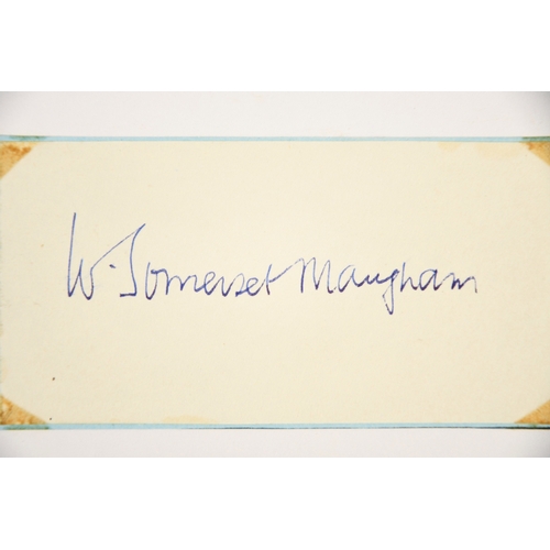 145 - William Somerset Maugham Original Signature                 (1874 - 1965)                           ... 