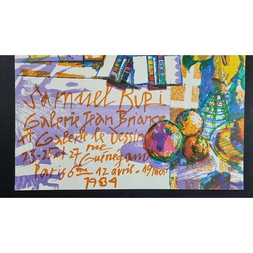 156 - Samuel Buri Original Lithograph Exhibition Poster, 1984