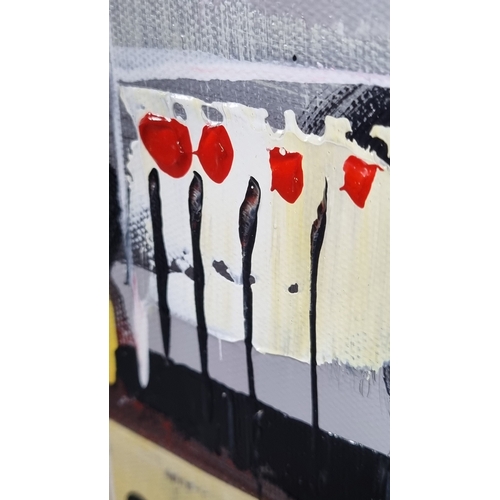 162 - Modern Abstract Painting on Box Canvas