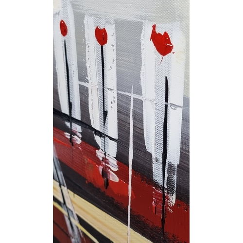 162 - Modern Abstract Painting on Box Canvas