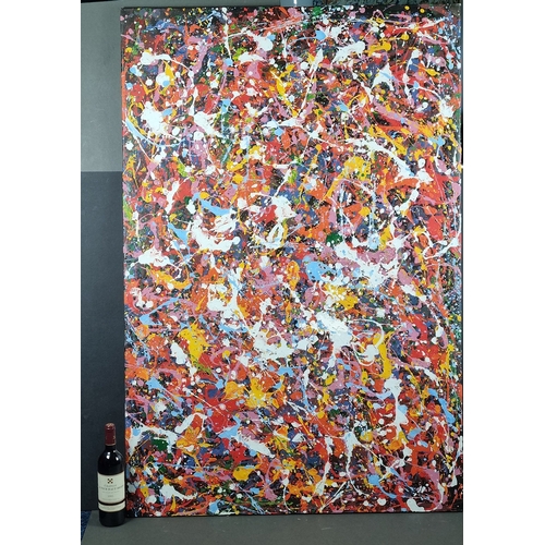 169 - 5FT Abstract Original Oil on Canvas