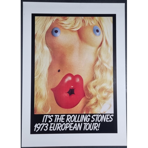 176 - Rolling Stones Lithograph 1973 European Tour Poster