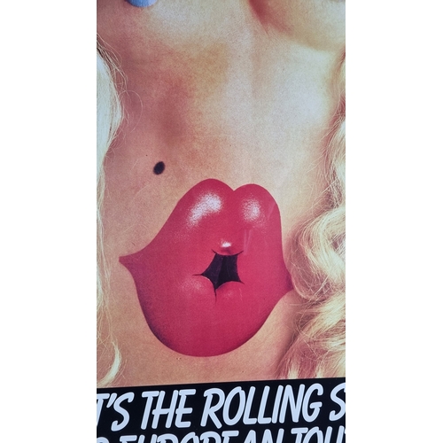 176 - Rolling Stones Lithograph 1973 European Tour Poster