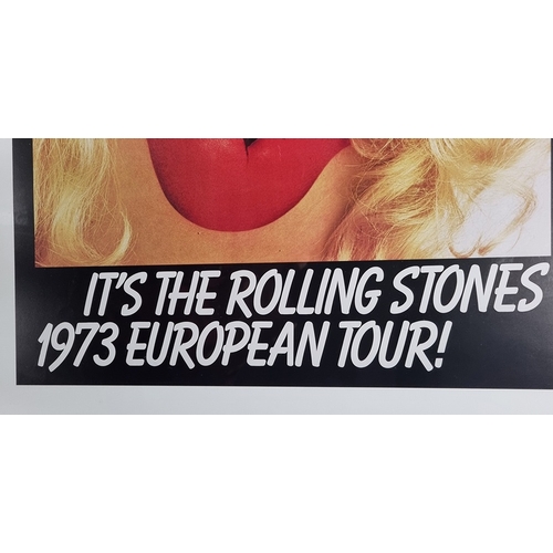 176 - Rolling Stones Lithograph 1973 European Tour Poster