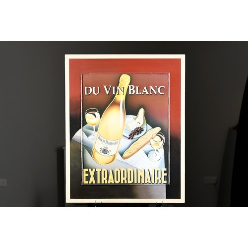 18 - Du Vin Blanc. Boxed Framed Mixed Media Art