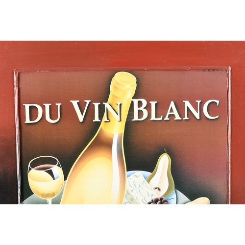 18 - Du Vin Blanc. Boxed Framed Mixed Media Art