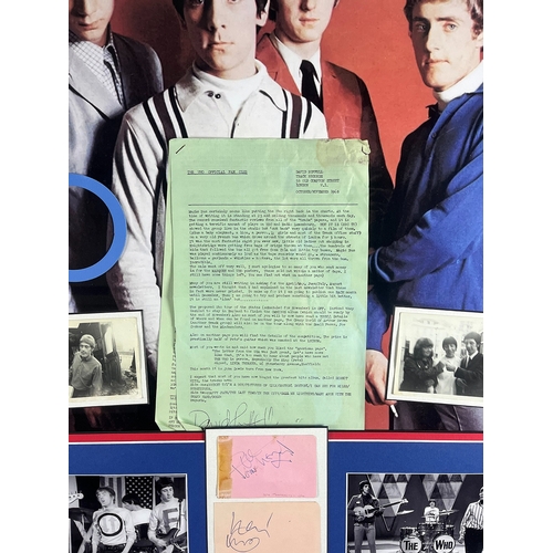 26 - The Who original signatures in unique memorabilia framed art presentation