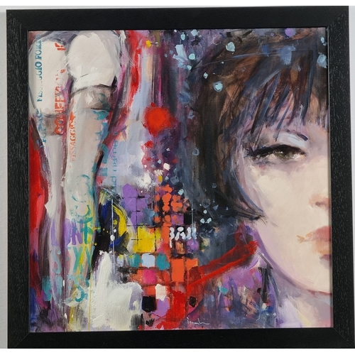 31 - Giuliano Trombini, Original Oil on Canvas, “Dancers in the Club”