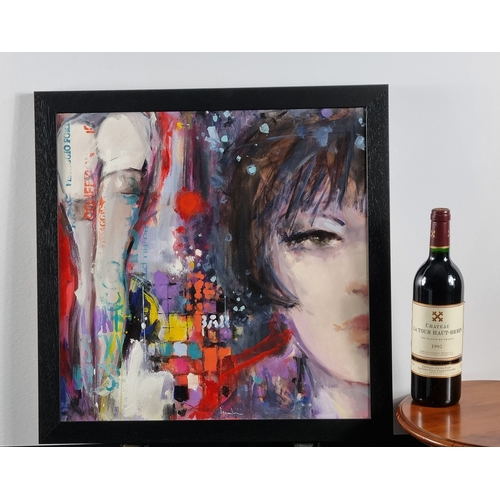 31 - Giuliano Trombini, Original Oil on Canvas, “Dancers in the Club”