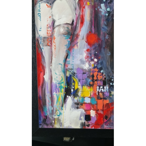 31 - Giuliano Trombini, Original Oil on Canvas, “Dancers in the Club”