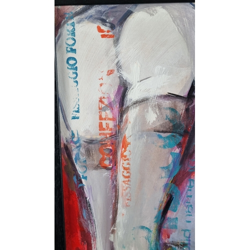 31 - Giuliano Trombini, Original Oil on Canvas, “Dancers in the Club”