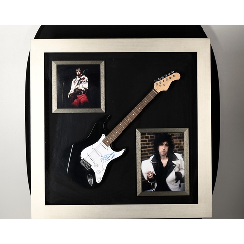 39 - Mick Jones Signed Framed Guitar 