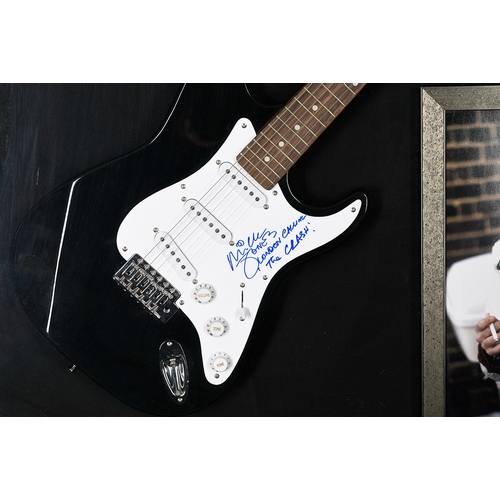 39 - Mick Jones Signed Framed Guitar 