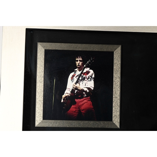 39 - Mick Jones Signed Framed Guitar 