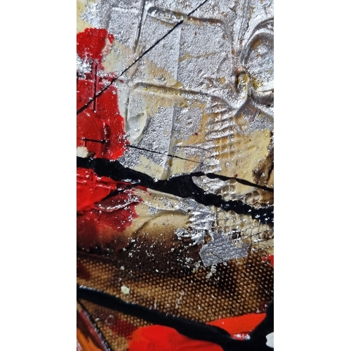 5 - Abstract Triptych Oil on Canvas P. Tang