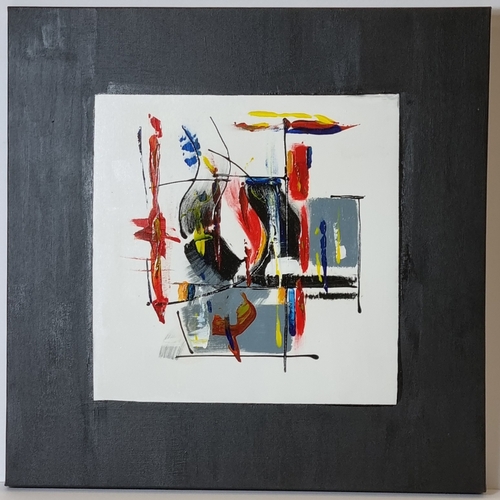 50 - Abstract Oil on Canvas P. Tang Studios