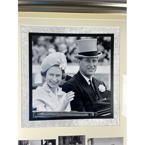 51 - Queen Elizabeth & Prince Philip original signatures in rare framed Art Presentation