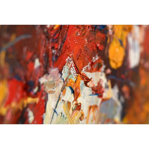 52 - Impressionist Oil on Canvas Vase of Flowers