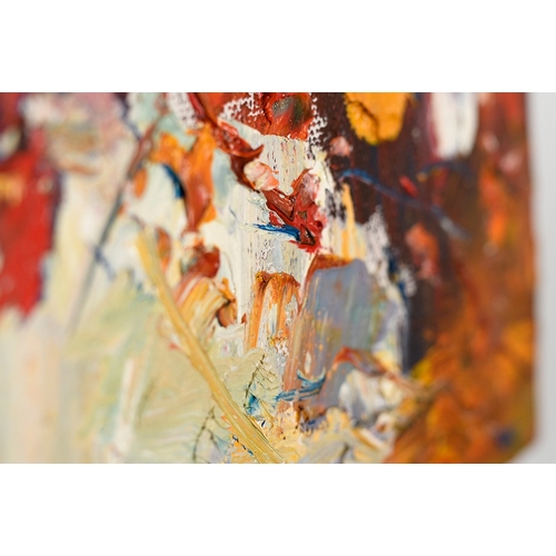 52 - Impressionist Oil on Canvas Vase of Flowers